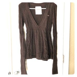 Hollister brown sweater